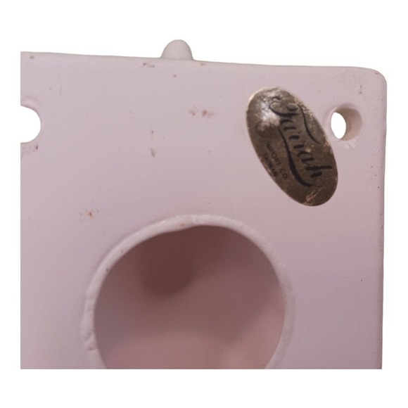 Vintage Ceramic Rooster Chicken Head Towel Apron Holder Wall Mount Farmhouse Set - Picture 10 of 16